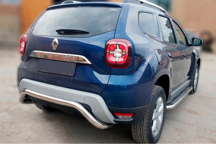 Renault Duster 2018-2024 Protector Trasero AK007 (Acero Inoxidable) Image