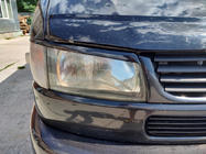Volkswagen T4 Transporter 1990-2003 Pestañas Faros Capó Recto (2 uds) Negro Brillante foto 3