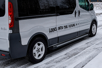 Renault Trafic 2001–2015 Estribos laterales tipo X5 (2 uds, aluminio) foto 6