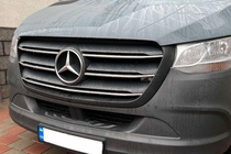 Mercedes Sprinter W907/W910 2018- Cubiertas de Parrilla Cromadas (5 uds, Acero Inoxidable) OmsaLine - Acero Inoxidable Italiano foto 1