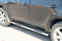 Toyota Rav 4 2006-2013 Tubos laterales para batalla estandar (2 uds, acero inoxidable) foto 3