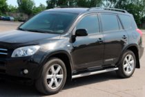 Toyota Rav 4 2006-2013 Tubos laterales para batalla estandar (2 uds, acero inoxidable) foto 2