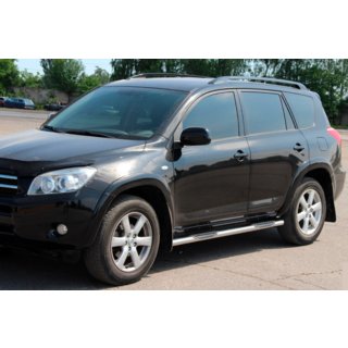 Tubos laterales para batalla estandar (2 uds, acero inoxidable) Toyota Rav 4 2006-2013 foto 2