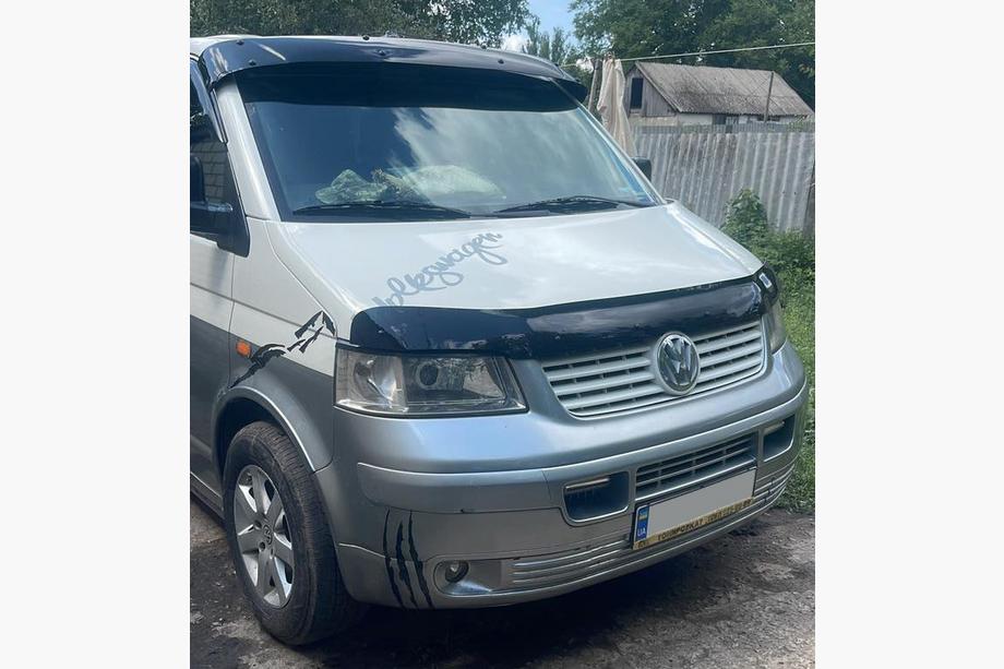 Volkswagen T5 2010-2015 Visera para parabrisas (negro brillo, 5mm) Image