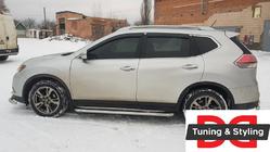 Nissan X-trail T32/Rogue 2014-2021 Estribos Laterales Premium (2 uds., Acero Inoxidable) Ø60 foto 1