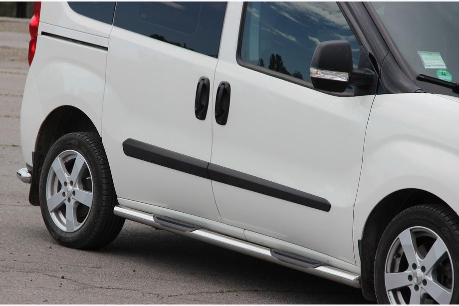 Opel Combo 2012-2018 Barras Laterales (2 uds., Acero Inoxidable) 60 mm, batalla corta Image