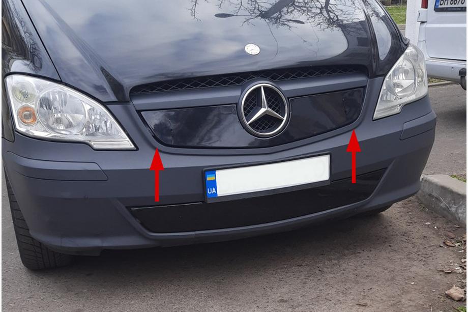 Mercedes Vito W639 2004-2014 Cubierta de parrilla de invierno V1 (2010-2015) Mate Image
