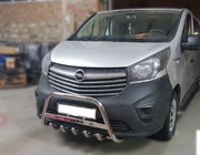 Opel Vivaro 2015-2019 Defensa Delantera WT003-4 (Acero Inoxidable) Con Inscripción foto 2