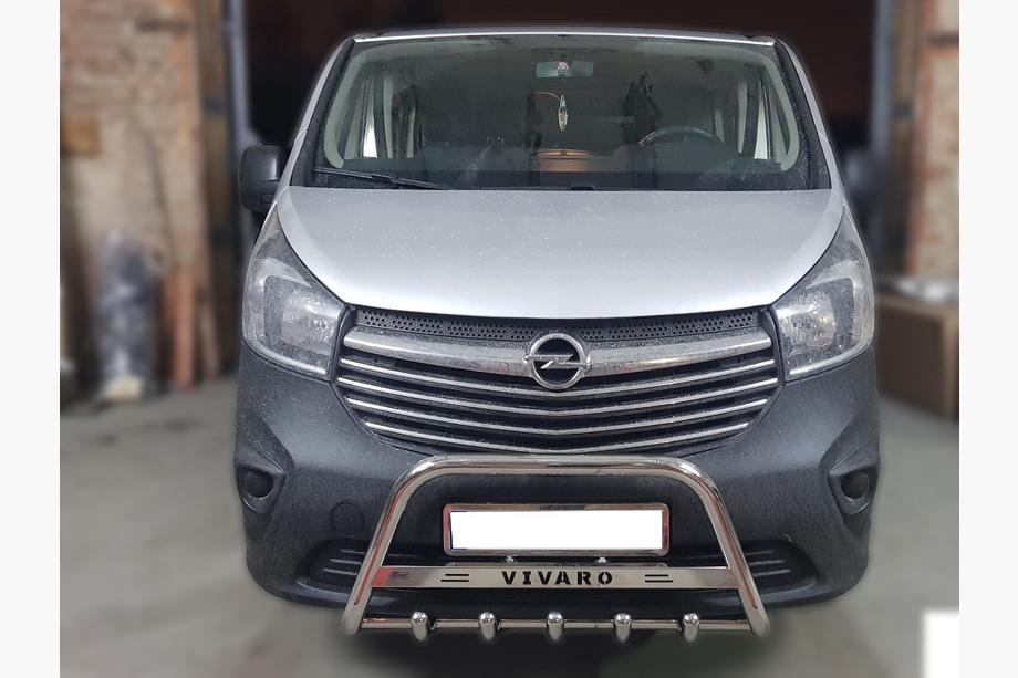 Opel Vivaro 2015-2019 Defensa Delantera WT003-4 (Acero Inoxidable) Con Inscripción Image