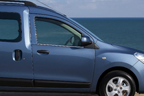 Dacia Dokker 2013-2022 Molduras de ventana (2 uds., acero inoxidable) foto 2