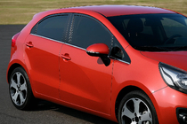 Kia Rio 2012-2017 Molduras de ventanas acero inoxidable foto 1