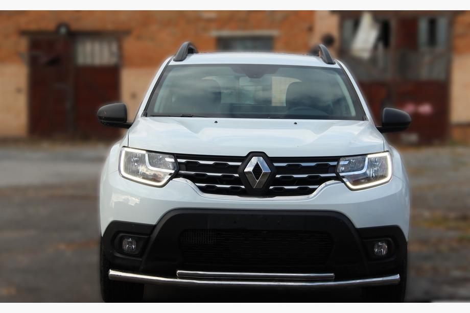 Dacia Duster 2008-2018 Defensa Delantera ST014 (Acero Inoxidable) d60/42 Foto 1