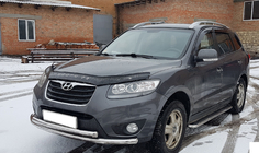 Hyundai Santa Fe 2 2006-2012 Defensa Delantera ST014 (Acero Inoxidable) foto 2