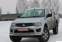 Mitsubishi L200 2006-2015 Defensa Delantera ST014 (Acero Inoxidable) d60/42 foto 2