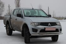 Mitsubishi L200 2006-2015 Defensa Delantera ST014 (Acero Inoxidable) d60/42 foto 3