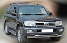 Toyota Land Cruiser 100 1998-2007 Defensa Delantera ST014 (Acero Inoxidable) d60/60 foto 3