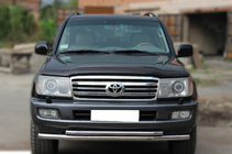 Toyota Land Cruiser 100 1998-2007 Defensa Delantera ST014 (Acero Inoxidable) d60/60 foto 1