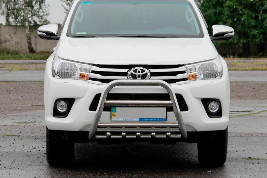 Toyota Hilux 2015- Defensa Delantera QT006 (Acero Inoxidable) Image