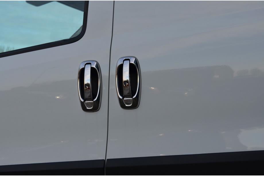 Opel Combo 2012-2018 Cubiertas y molduras cromadas para manijas de puertas (8 uds, acero inoxidable) Image