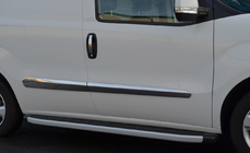Opel Combo 2012-2018 Molduras de Puerta Acero Inoxidable (4 uds) OmsaLine - Acero Inoxidable Italiano foto 2