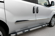 Opel Combo 2012-2018 Molduras de Puerta Acero Inoxidable (4 uds) OmsaLine - Acero Inoxidable Italiano foto 6