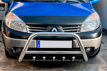 Renault Scenic/Grand 2003-2009 Defensa Delantera WT003 (Acero Inoxidable) foto 1