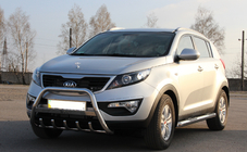 Kia Sportage 2010-2015 Defensa Delantera WT004 Acero Inoxidable foto 3