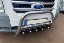 Ford Transit 2000–2014 Defensa Delantera WT004 Acero Inoxidable foto 2