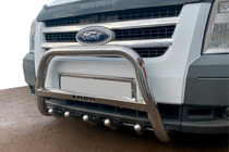 Ford Transit 2000–2014 Defensa Delantera WT004 Acero Inoxidable foto 1