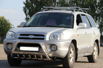 Hyundai Santa Fe 1 2000-2006 Defensa Delantera WT004 Acero Inoxidable foto 1