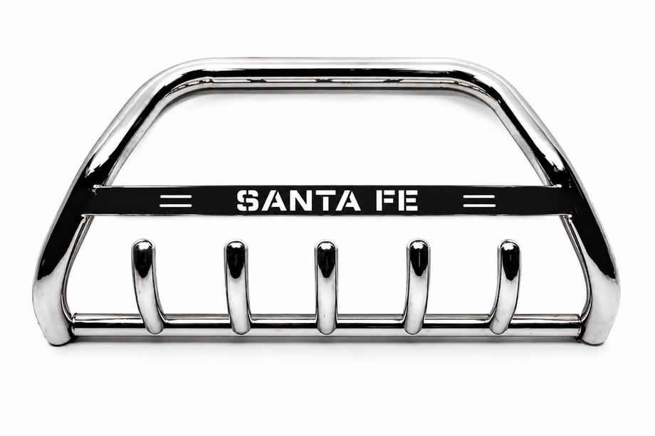 Hyundai Santa Fe 3 2012-2018 Defensa Delantera WT004 Acero Inoxidable Image