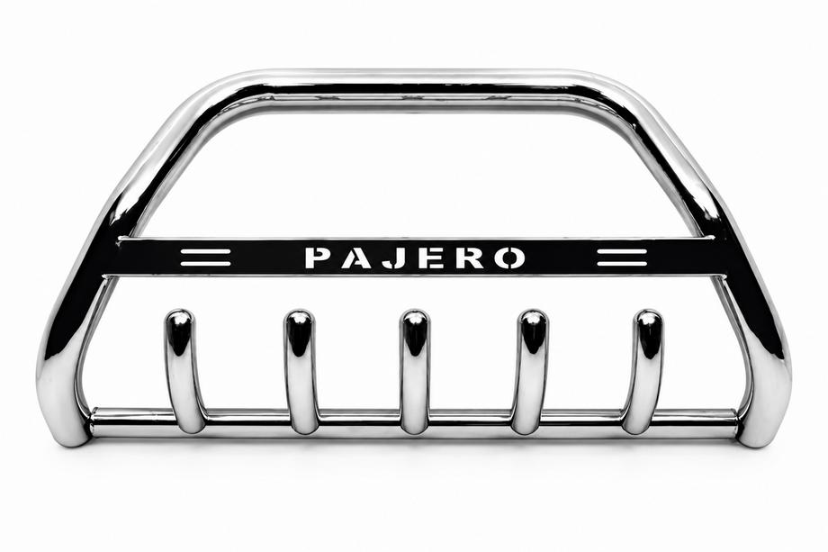 Mitsubishi Pajero Sport 2008-2015 Defensa Delantera WT004 Acero Inoxidable Image