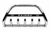 Mitsubishi Pajero Sport 2015- Defensa Delantera WT004 Acero Inoxidable foto 1