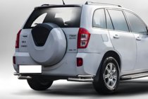 Chery Tiggo 3 2005- Esquinas traseras dobles AK003-double (2 uds., acero inoxidable) foto 1