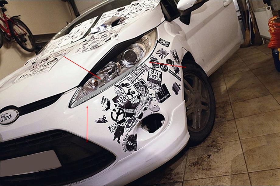 Ford Fiesta 2008-2017 Cubiertas de faros (2 uds, plastico) Image