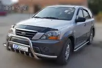 Kia Sorento I BL 2002-2009 Defensa delantera WT003-Exclusive (acero inoxidable) foto 3