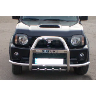 Defensa delantera QT007-Exclusive (con inscripción, acero inoxidable)