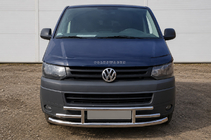 Volkswagen T5 2010-2015 Defensa delantera F3-42 (acero inoxidable) foto 1