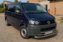 Volkswagen T5 2010-2015 Defensa delantera F3-42 (acero inoxidable) foto 3