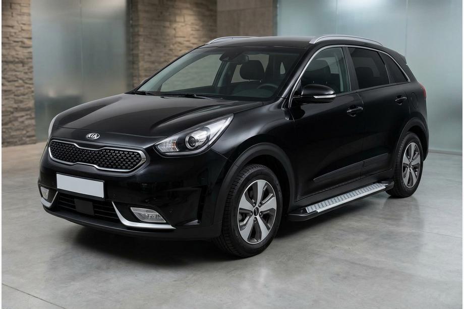 Kia Niro 2016–2021 Estribos laterales Allmond Grey (2 uds., aluminio) Image