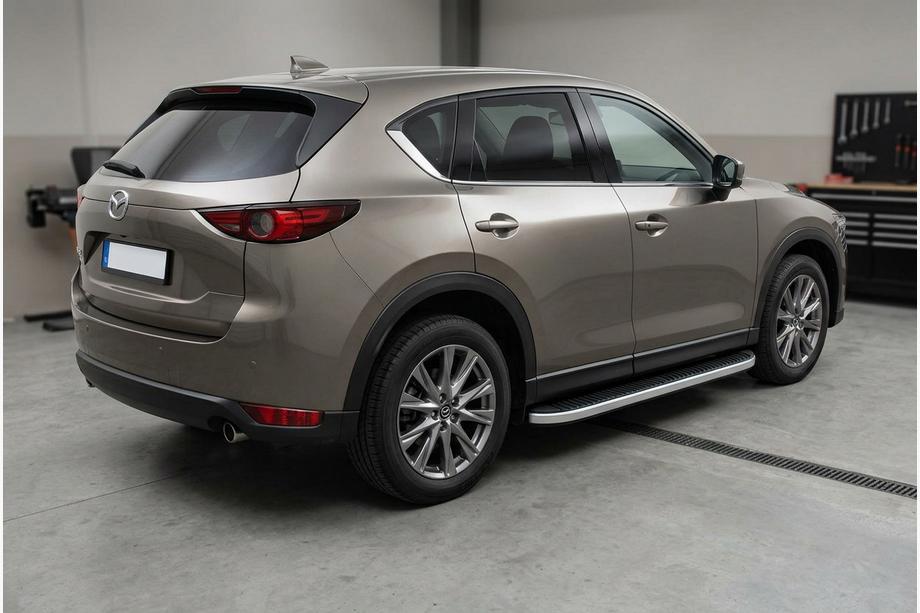 Mazda CX-5 2017–2025 Estribos Laterales Tayga Grey (2 uds., Aluminio) Image