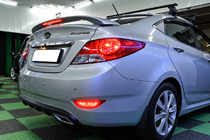 Hyundai Accent 2011-2017 Alerón Niken V2 (imprimado para pintar) foto 3
