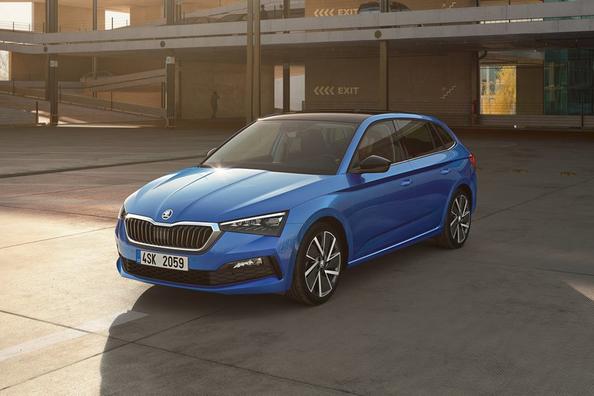 El nuevo hatchback de Skoda Scala en la gama de modelos de la compañía