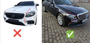 Mercedes E-class W213 2016-2023 Parrilla delantera BRB (para Classic y Exclusive, 2016-2019) foto 2