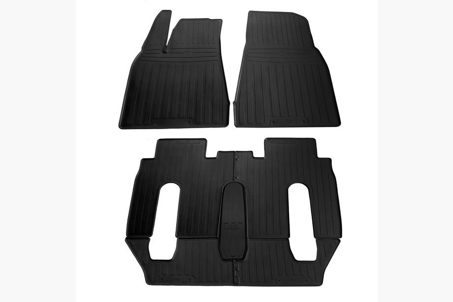 Tesla Model X 2015- Alfombrillas de goma (6 plazas, Stingray Premium) Image