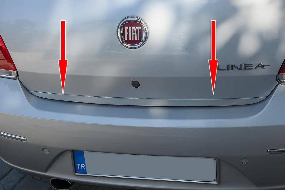 Fiat Linea 2006-2018 Moldura de maletero acero inoxidable Image