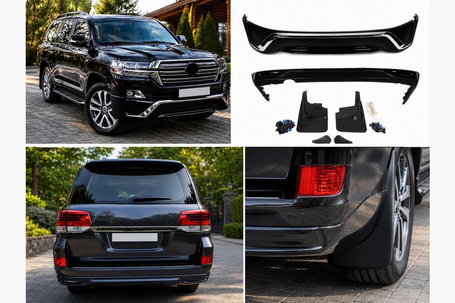 Toyota Land Cruiser 200 2007-2021 Kit de carrocería 2016-2021 (Executive 2016) Negro Foto 1