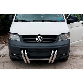 Defensa Delantera ST006-03 Parrilla (Acero Inoxidable) Volkswagen T5 Transporter 2003-2010 foto 2