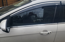 Ford Focus III 2011-2017 Deflectores de ventana con moldura cromada Niken (SD/HB, 4 uds) foto 4