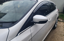 Ford Focus III 2011-2017 Deflectores de ventana con moldura cromada Niken (SD/HB, 4 uds) foto 3